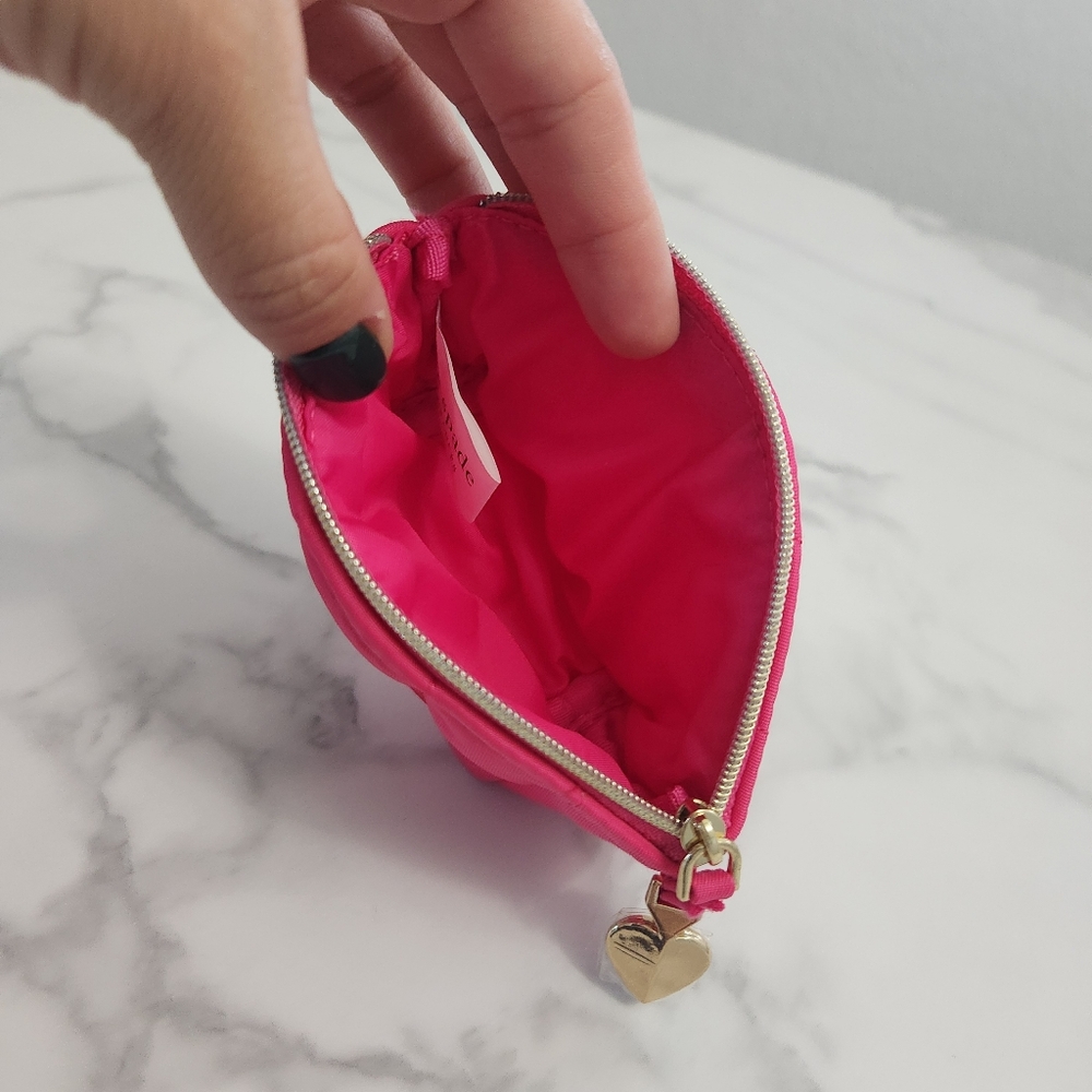 Kate Spade Quilted Pink Pouch Chic & Functional - Picture 7 of 9